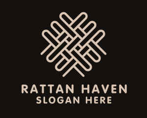 Rattan - Jute Textile Pattern logo design