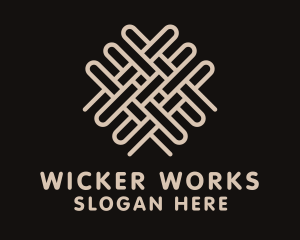 Wicker - Jute Textile Pattern logo design