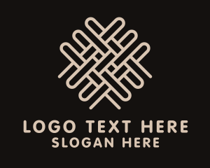 Interlaced - Jute Textile Pattern logo design