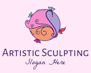 Artistic Swan Painting logo design