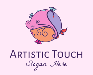 Artistic Swan Painting logo design