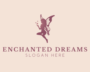 Magical Flying Fairy logo design