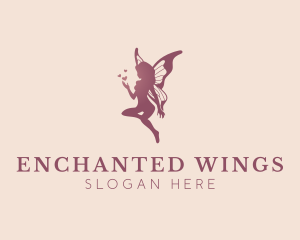 Magical Flying Fairy logo design