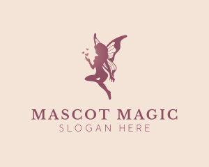 Magical Flying Fairy logo design