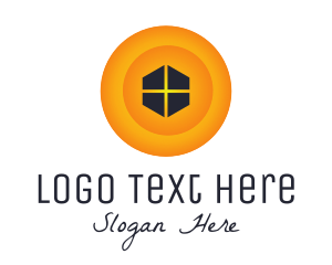 Frame - Gradient Hexagon Window logo design