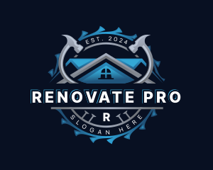 Hammer Roof Remodel logo design