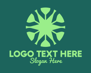 Farmer - Green Circle Star logo design