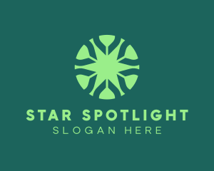 Green Circle Star logo design