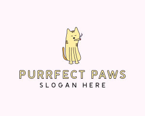 Cat Pet Smoking logo design