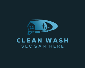 Clean House Pressure Washer logo design