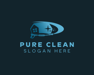 Clean House Pressure Washer logo design