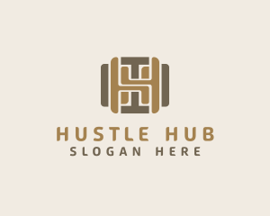 Modern Business Letter H   logo design