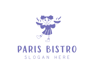 Bread Bakery Girl logo design