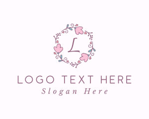 Floral Garden Wreath Logo