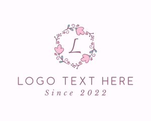 Aesthetic - Floral Garden Wreath logo design