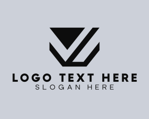 Geometric - Generic Business Shape Letter V logo design