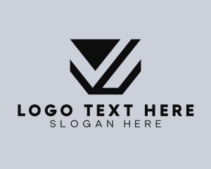 Professional - Generic Business Shape Letter V logo design