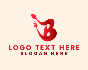 Cook - Red Eatery Letter B logo design