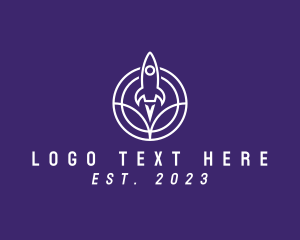 Spacecraft - Modern Rocket Launch logo design