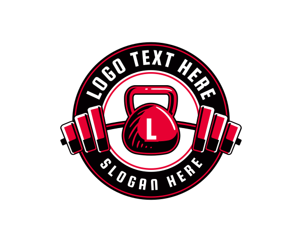 Lifting - Kettlebell Dumbbell Fitness logo design