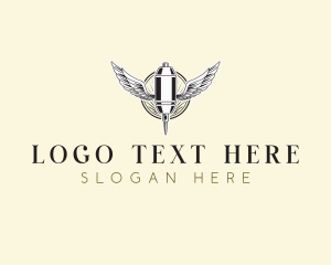 Vintage - Vintage Tattoo Wings logo design
