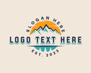 Camping - Mountain Outdoor Adventure logo design