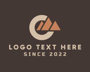 Mountain Range - Mountain Range Letter C logo design
