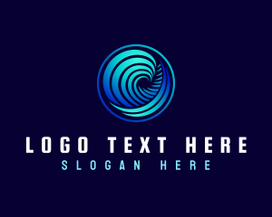 Marine - Abstract Wave Surf logo design