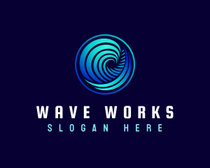 Abstract Wave Surf logo design