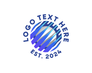 Financial - Tech Innovation Globe logo design