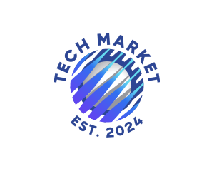 E Commerce - Tech Innovation Globe logo design