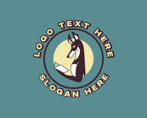 Reading - Dog Pet Book logo design