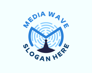 Broadcast - Signal Broadcast Radio logo design