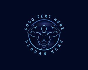 Bodybuilder - Fitness Hunk Bodybuilder logo design