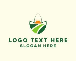 Hotriculture - Nature Farming Field logo design