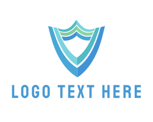 Antivirus - Blue Green Generic Shield logo design