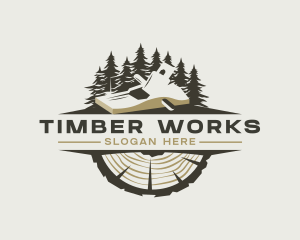 Woodwork Carpentry Planer logo design