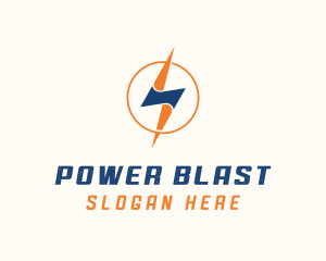 Electric Lightning Power logo design