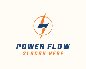 Electric Lightning Power logo design