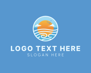 Horizon - Summer Sun Beach logo design