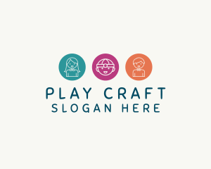 Playful Preschool Children logo design