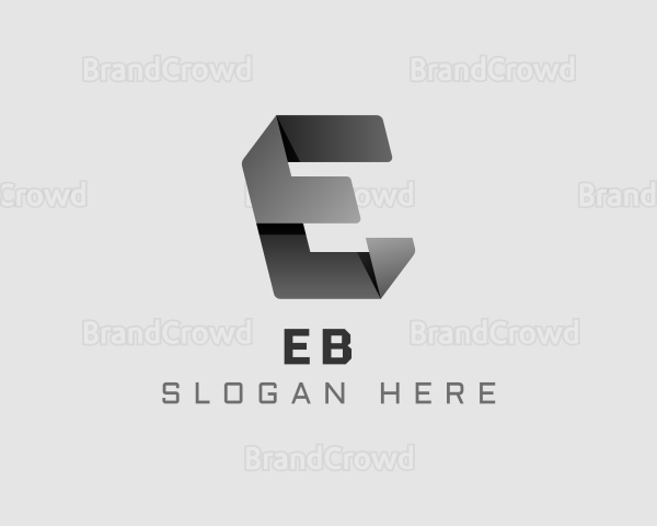 Origami Fold Letter E Logo