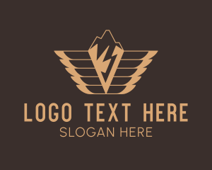 Hill - Winged Mountain Activewear logo design