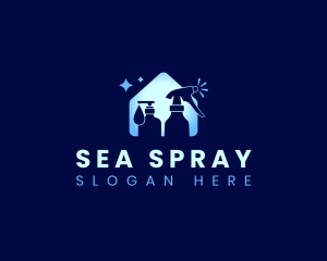 Housekeeping Cleaning Tools logo design