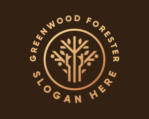 Forest Tree Plant logo design