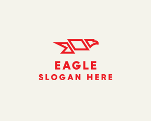 Red Eagle Flag logo design