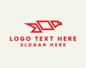 Transport - Red Eagle Flag logo design