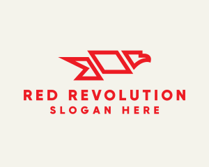 Red Eagle Flag logo design