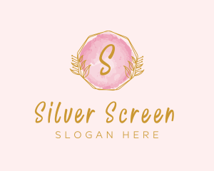 Beauty Watercolor Wreath Logo