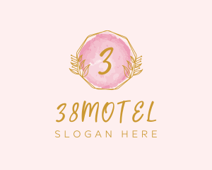 Beauty Watercolor Wreath logo design